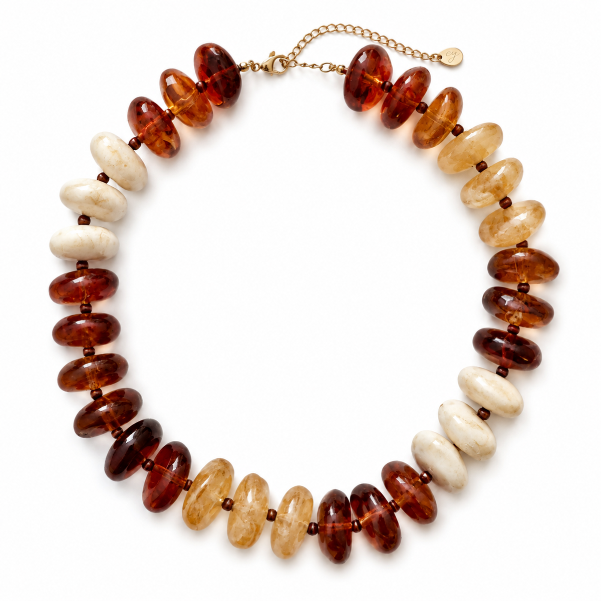 Mocha Mosaic Beaded Necklace