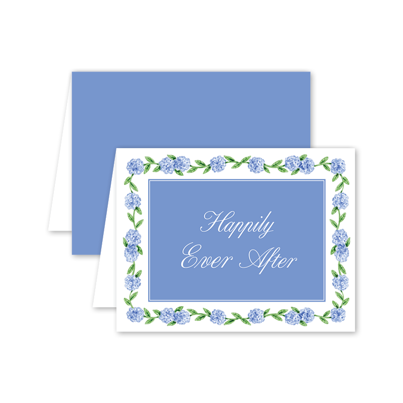 Cavalier Garden Hydrangea Wedding: Single Card