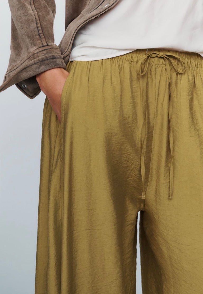 Martini Lace Hem Wide Leg Pants