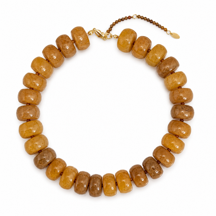 Honey Carmel Beaded Necklace