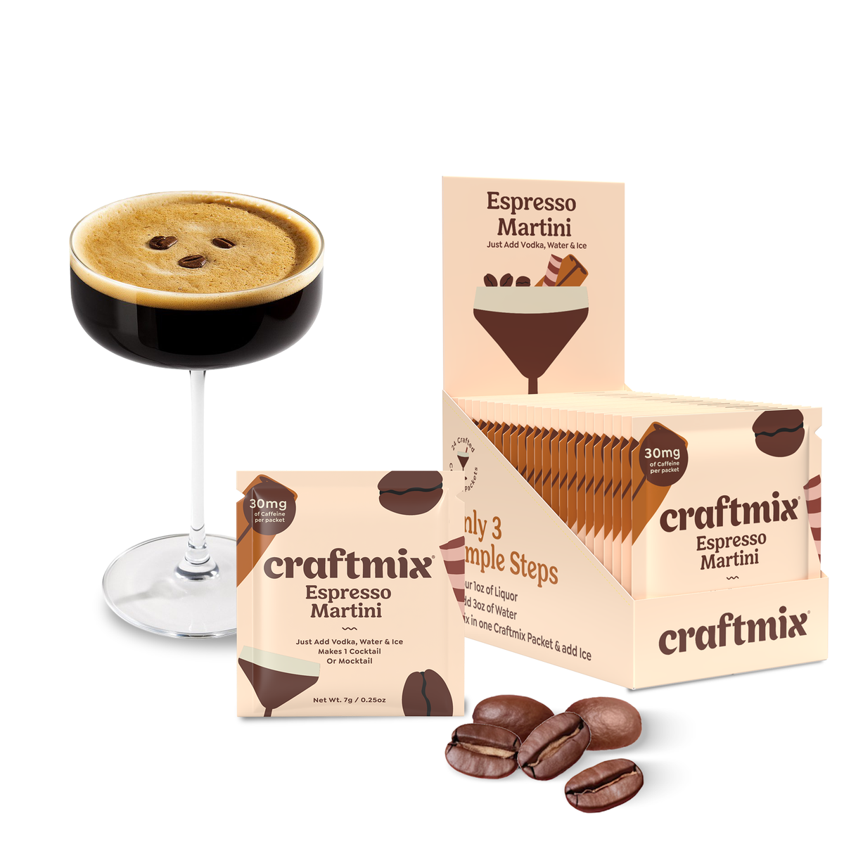 Single Packet Espresso Martini Mixer