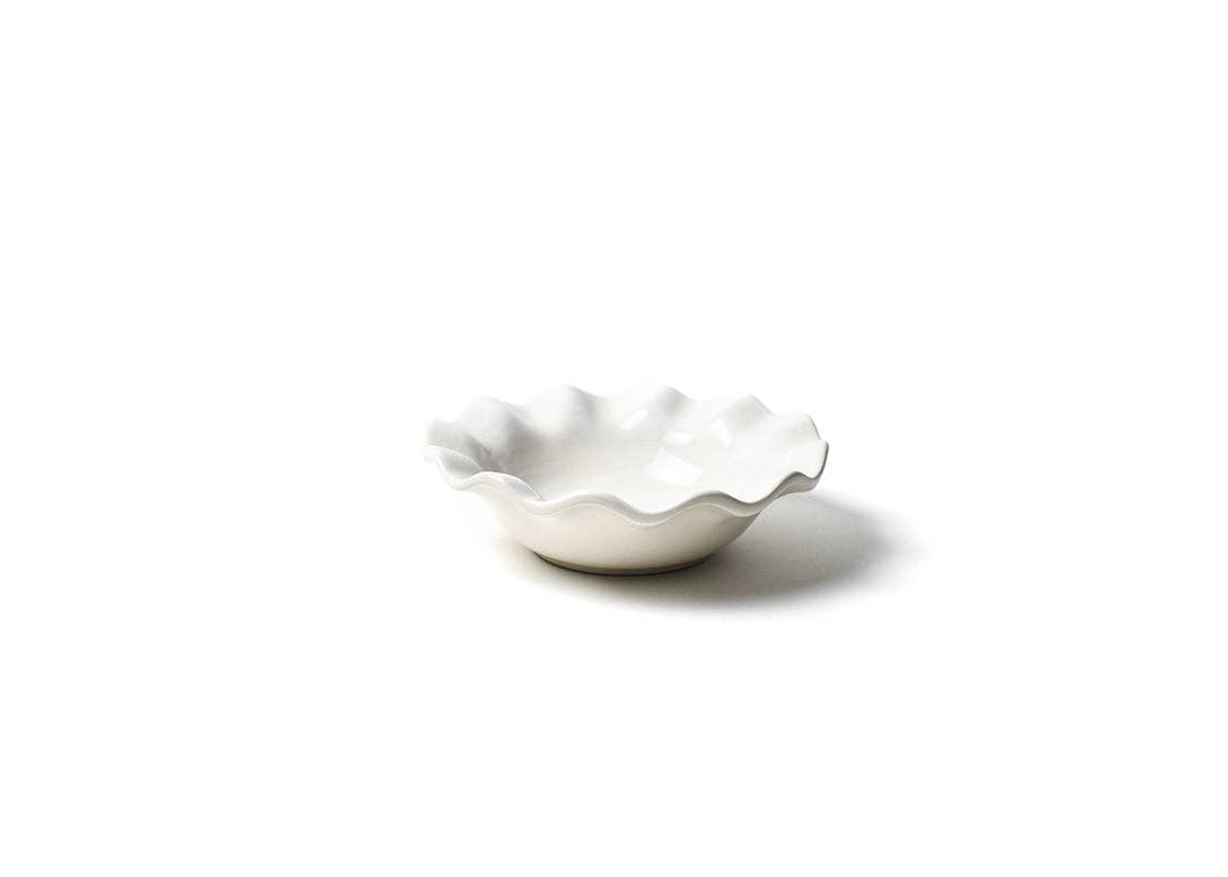Signature White Ruffle Flare Small Bowl