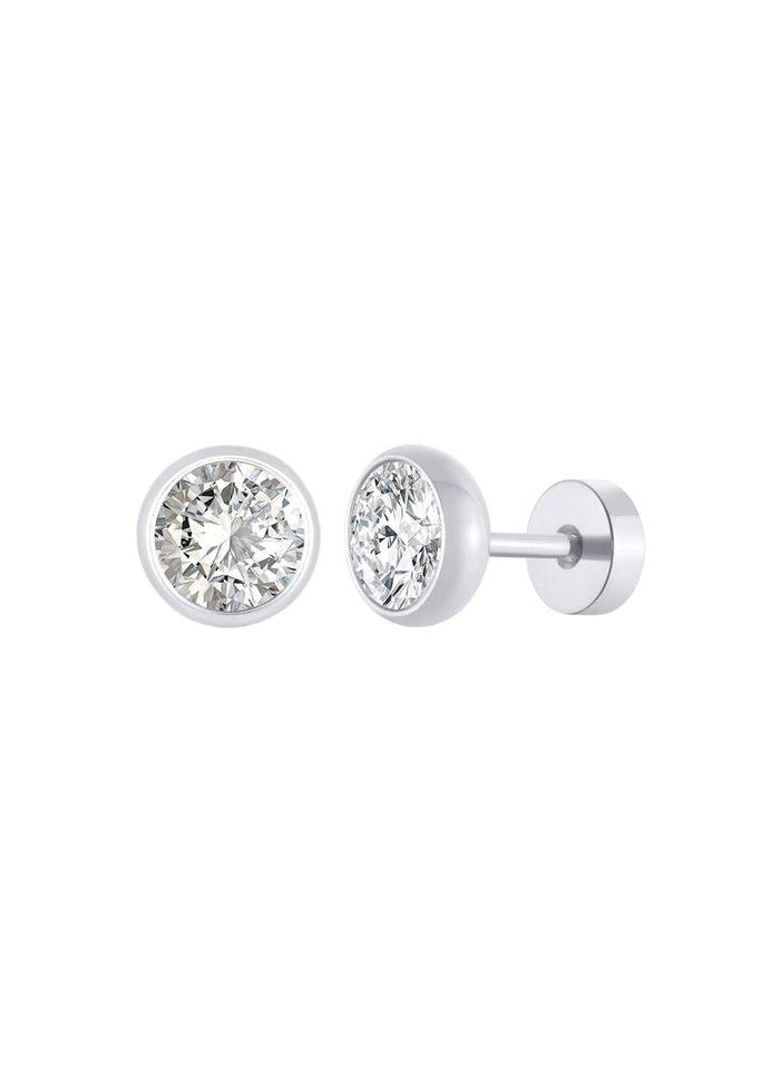 Gold Diamond Screw-Back Studs