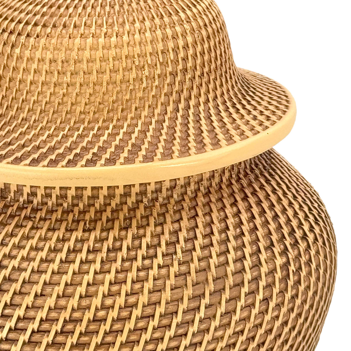 12" Ceramic Wicker Jar