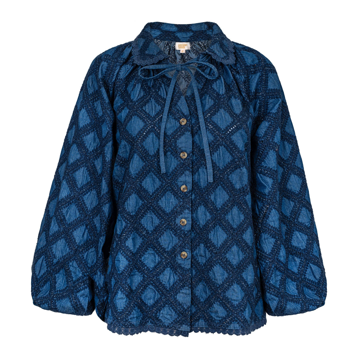 Denim Eyelet Willa Top