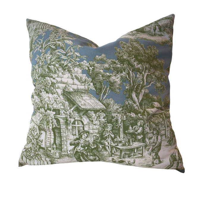 Mary Toile 20x20 Down Pillow