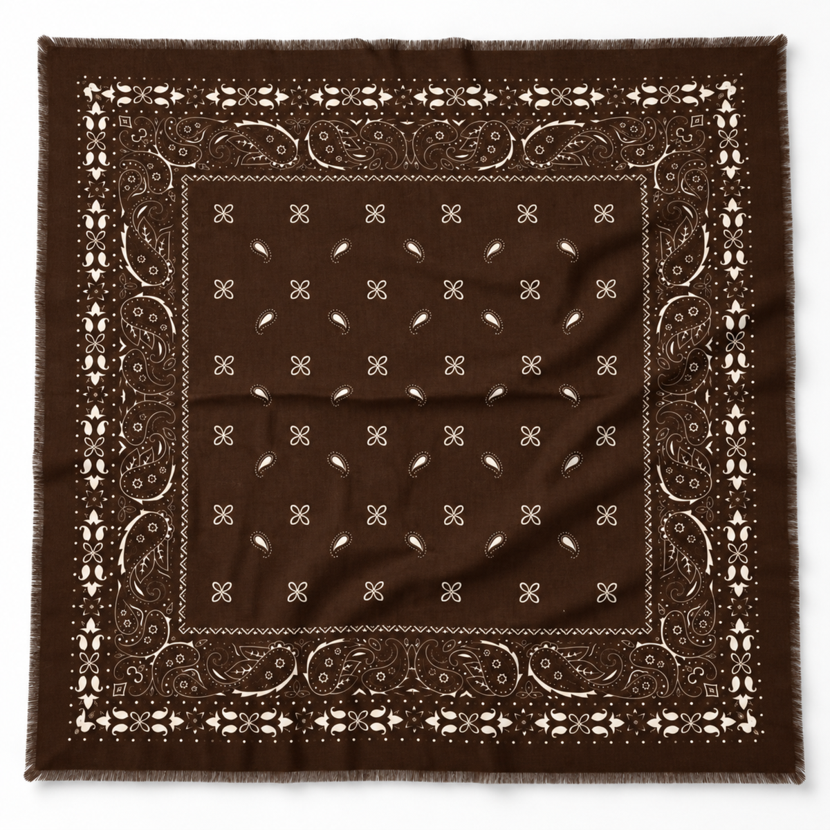 Espresso Brown Oversized Bandana Scarf
