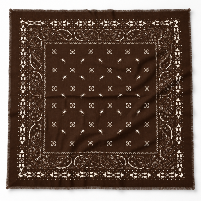 Espresso Brown Oversized Bandana Scarf