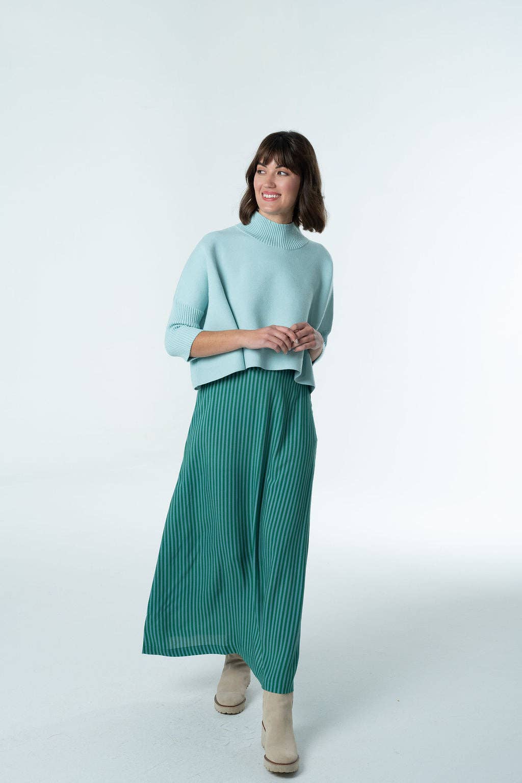 Turquoise Sophia Oversized One Size Sweater