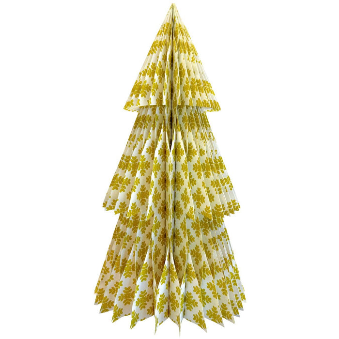 Brushstrokes Citrine 18" 3 Tier Honeycomb Christmas Tree: One Size (18" Tall)