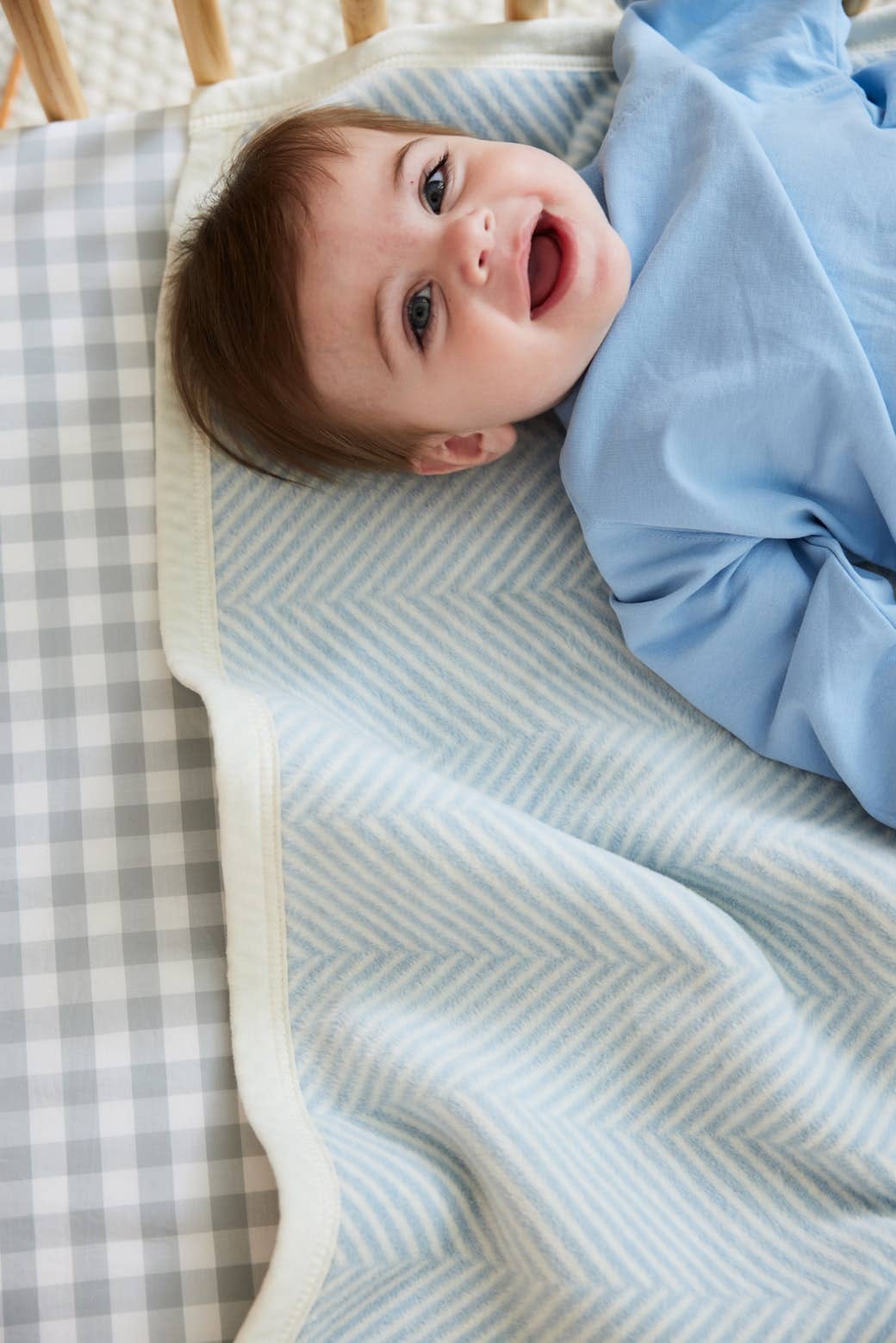 Mini Harborview Herringbone Sky Chappy Wrap