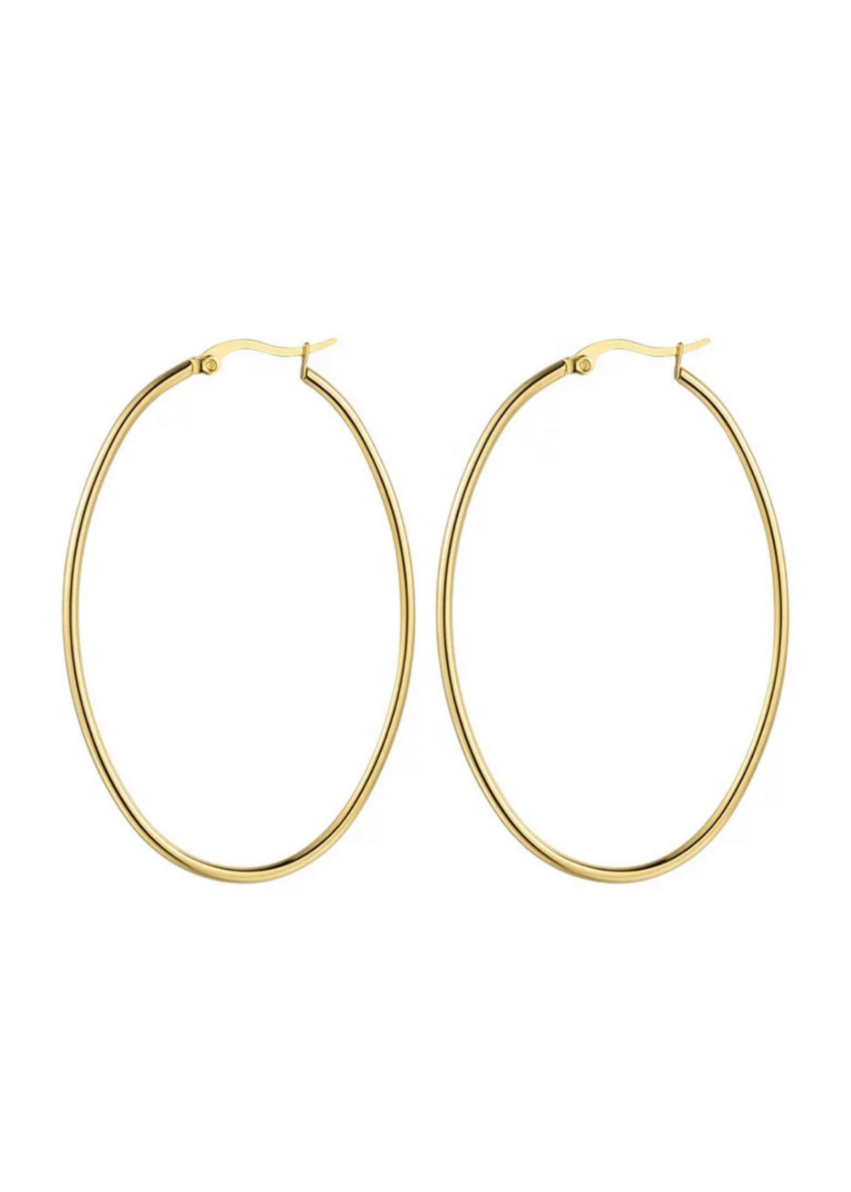 Oval Hoops: Gold
