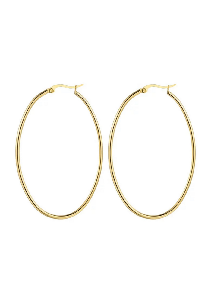 Oval Hoops: Gold