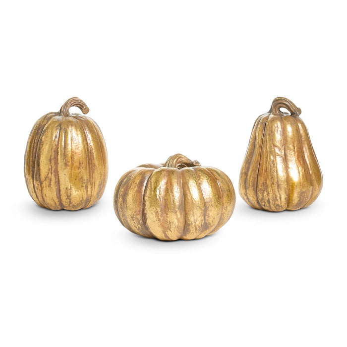Golden Ceramic Pumpkins