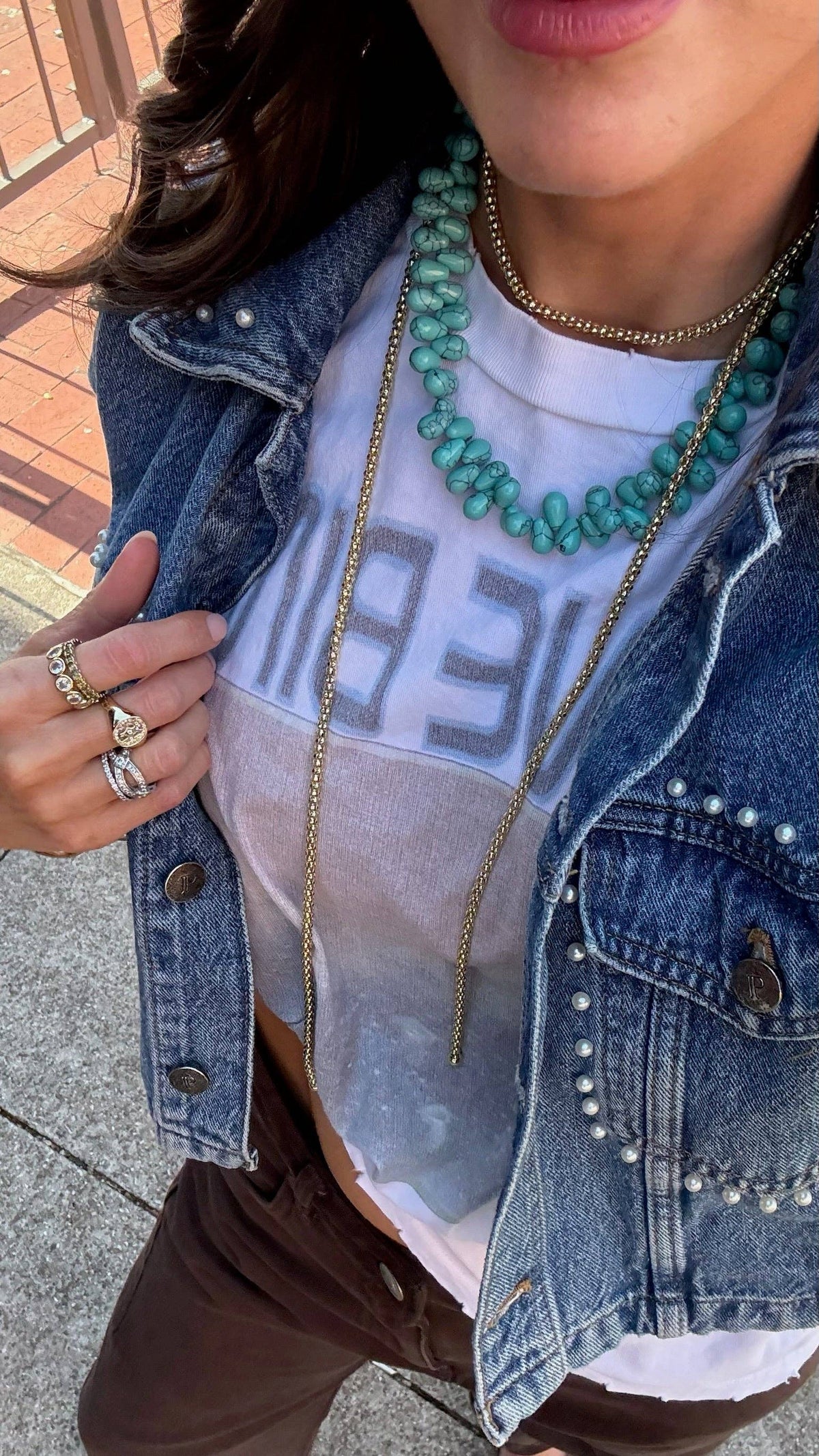 Turquoise Cluster Necklace