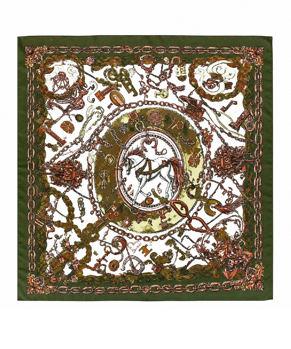 Olive Equestrian Dreams Scarf