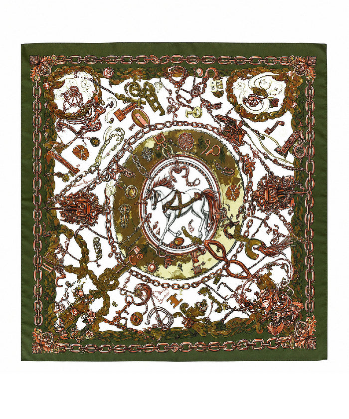 Olive Equestrian Dreams Scarf