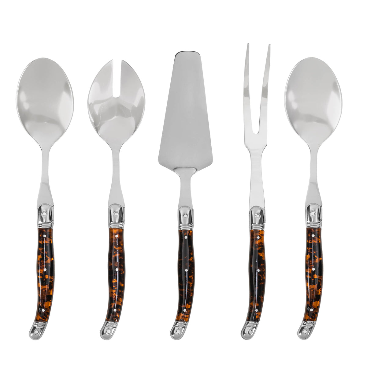 French Home 5-Piece Laguiole Tortoise Shell Hostess Set