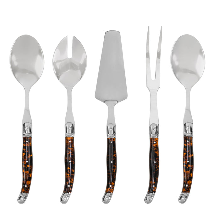 French Home 5-Piece Laguiole Tortoise Shell Hostess Set