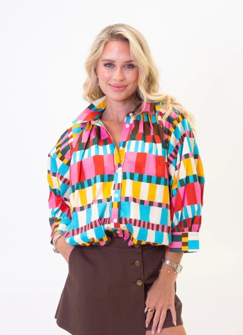 Multi Color Bubble Top