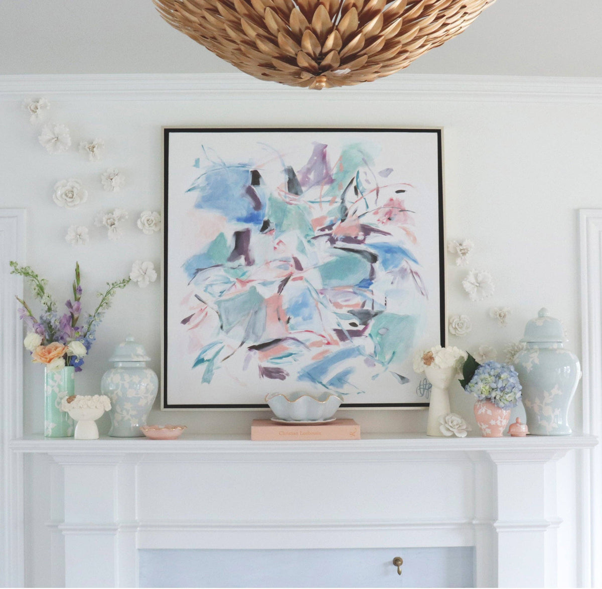 Pink Chinoiserie Dreams Column Vase