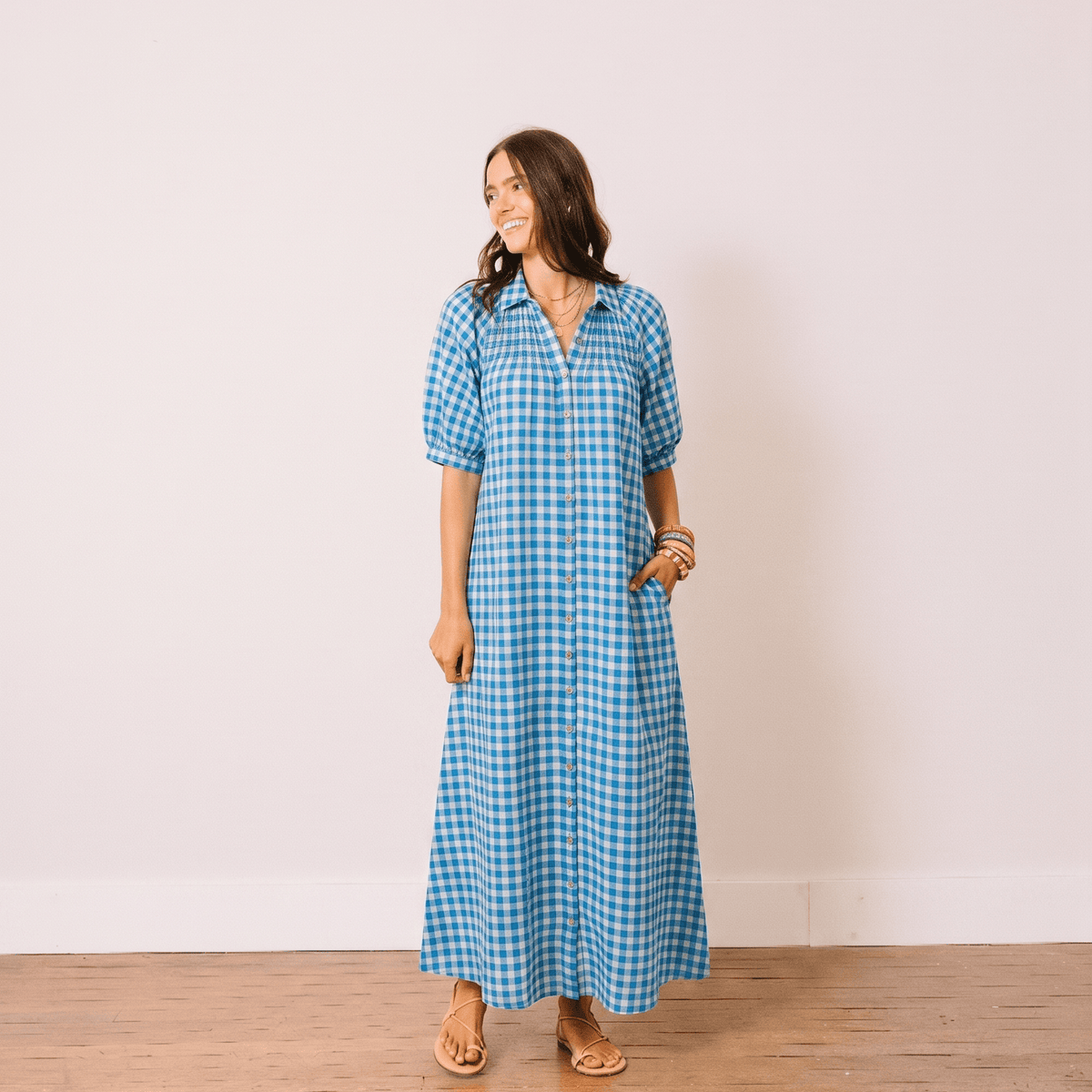 Blue Bay Gingham Oasis Dress