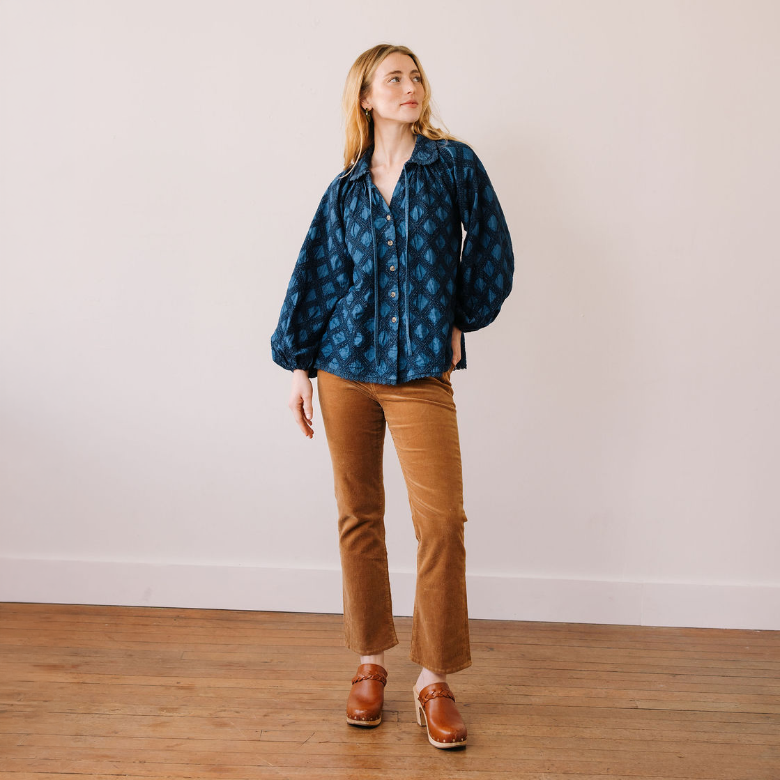 Denim Eyelet Willa Top