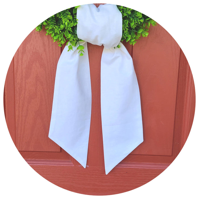 Linen Blend Sashes: White / 44 inches