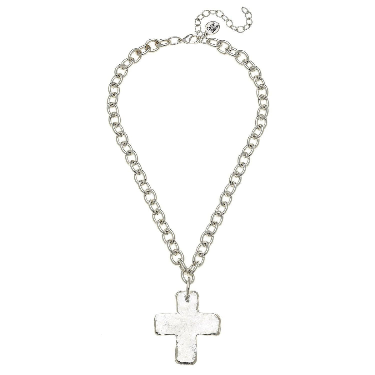 Solid Cross Necklace: Gold