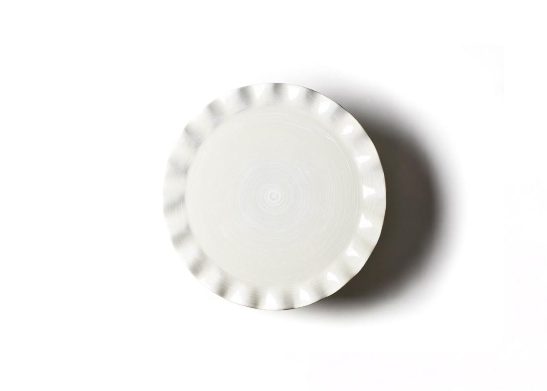 Signature White Ruffle Large 14in Cake Stand