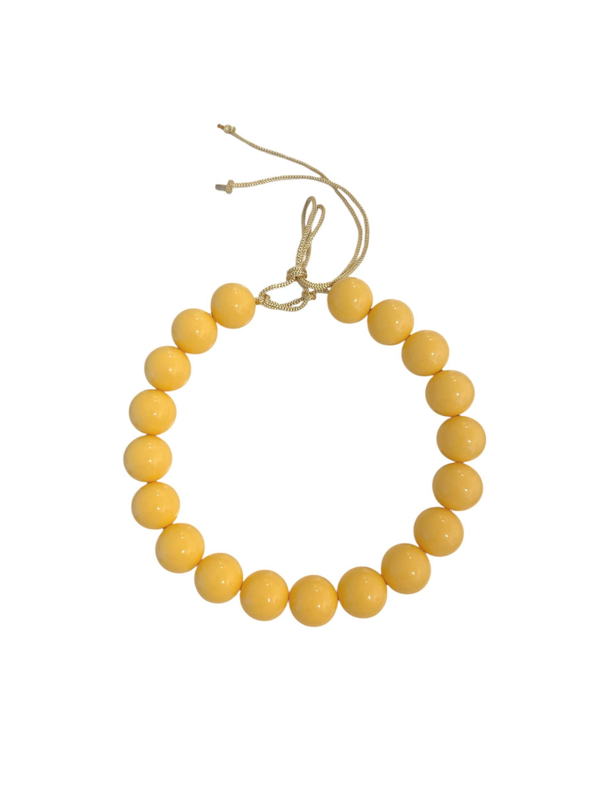 Chunky Beaded Necklace - Butter