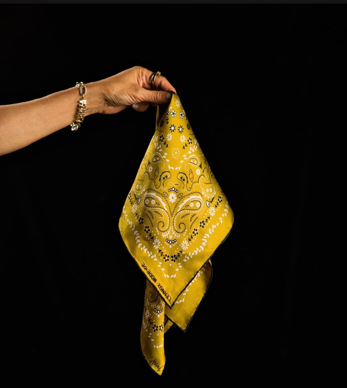 Mulberry Silk Paisley Bandana -Double-Sided Scarf