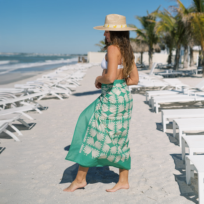 Viridian Tile Sarong: One Size