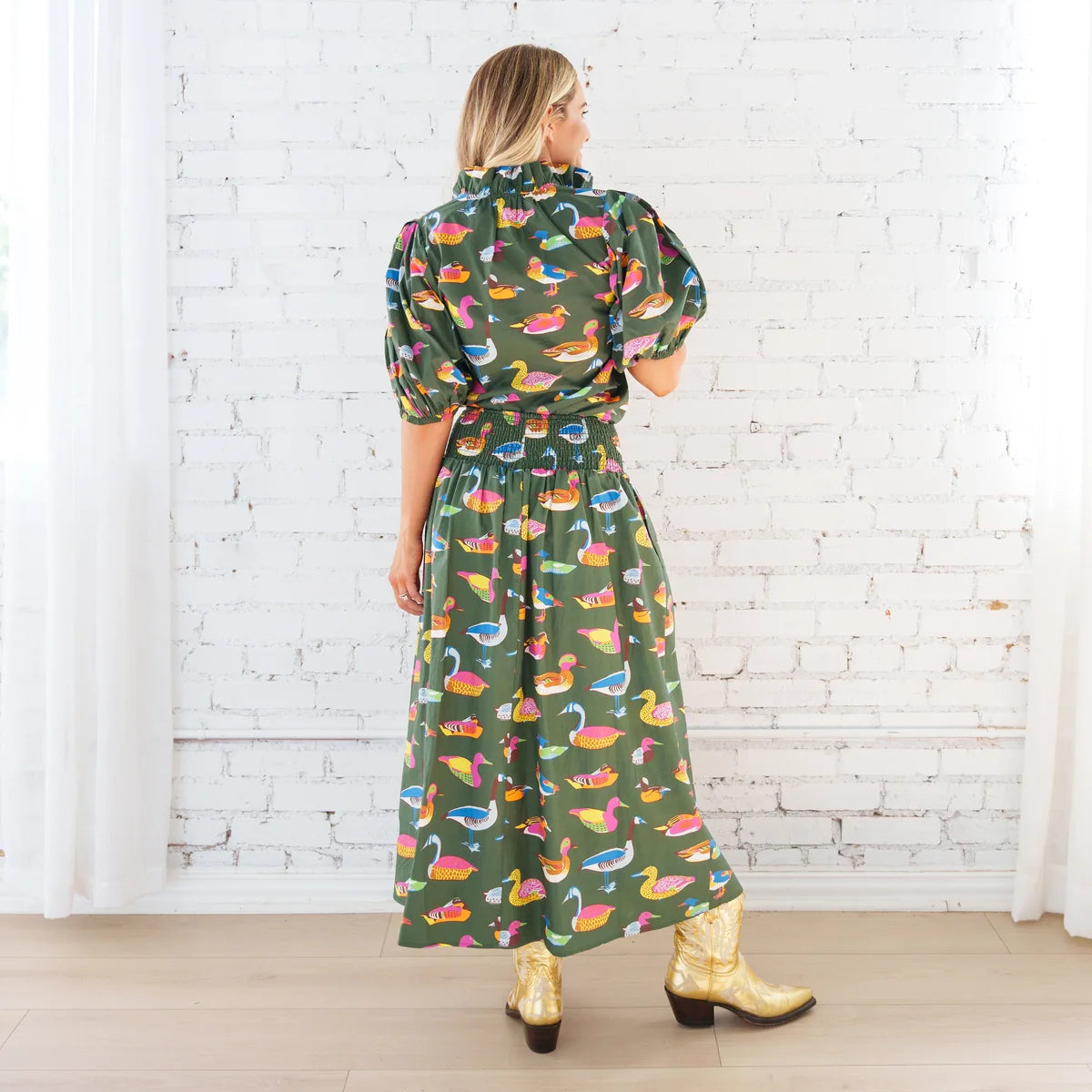 Caryn Lawn Olive Duck Sutton Skirt