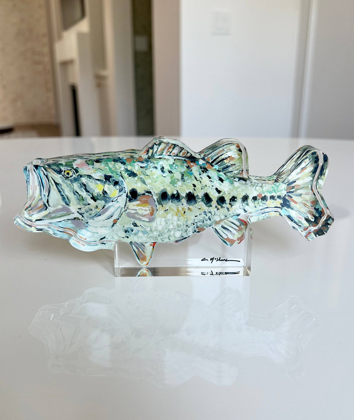"Gone Fishin" Bass Large Acrylic