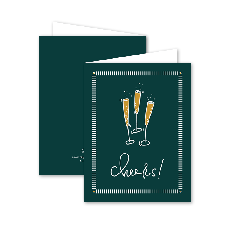 Champagne Toast Cheers: Single Card