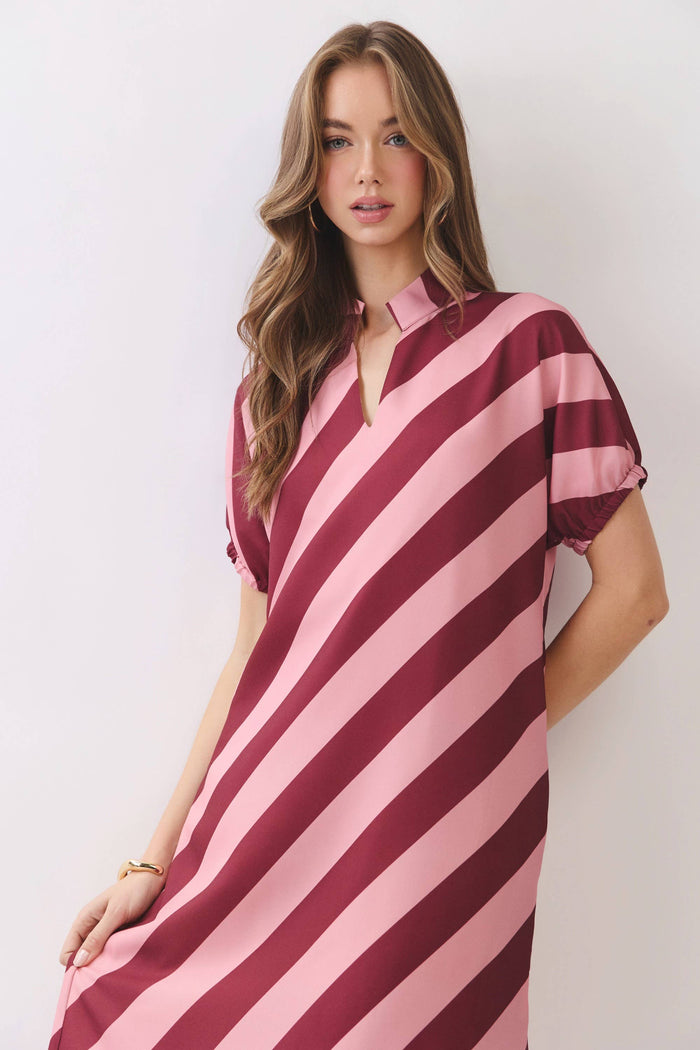 Berry Bliss Stripe Dress