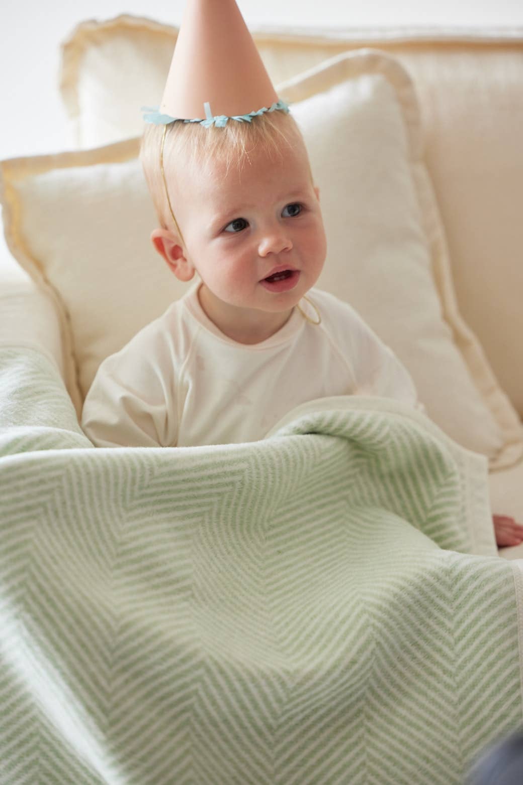 Mini Harborview Herringbone Sprout Green Chappy Wrap