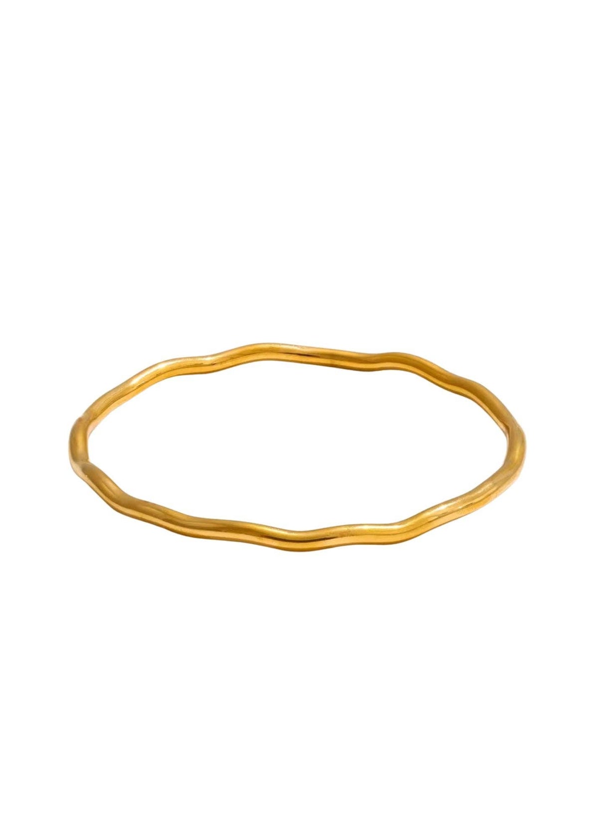 Halo Gold Bangle Bracelet: Gold