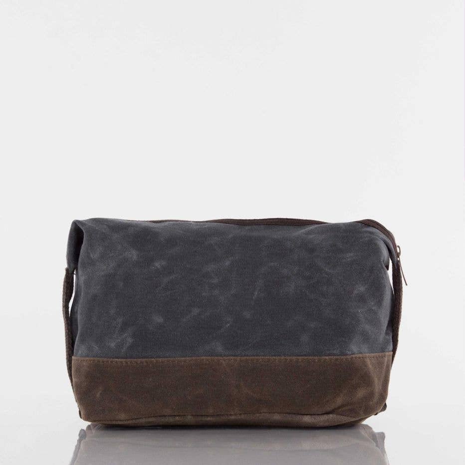 Waxed Dopp Kit: Olive