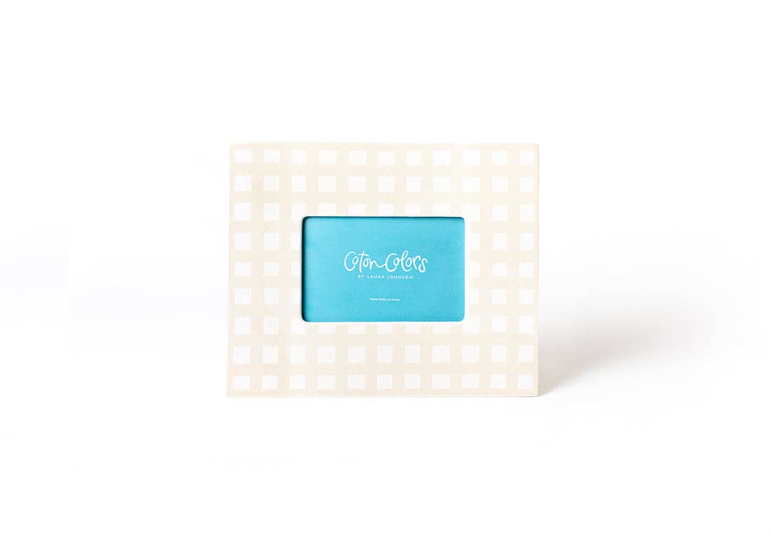 Ecru Gingham Rectangle Frame
