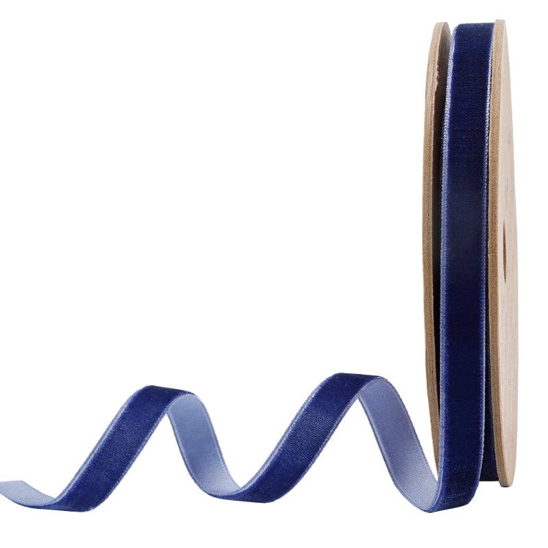 23 Colors | 3/8" Velvet Ribbon | 10 Yard Roll: Scarlet