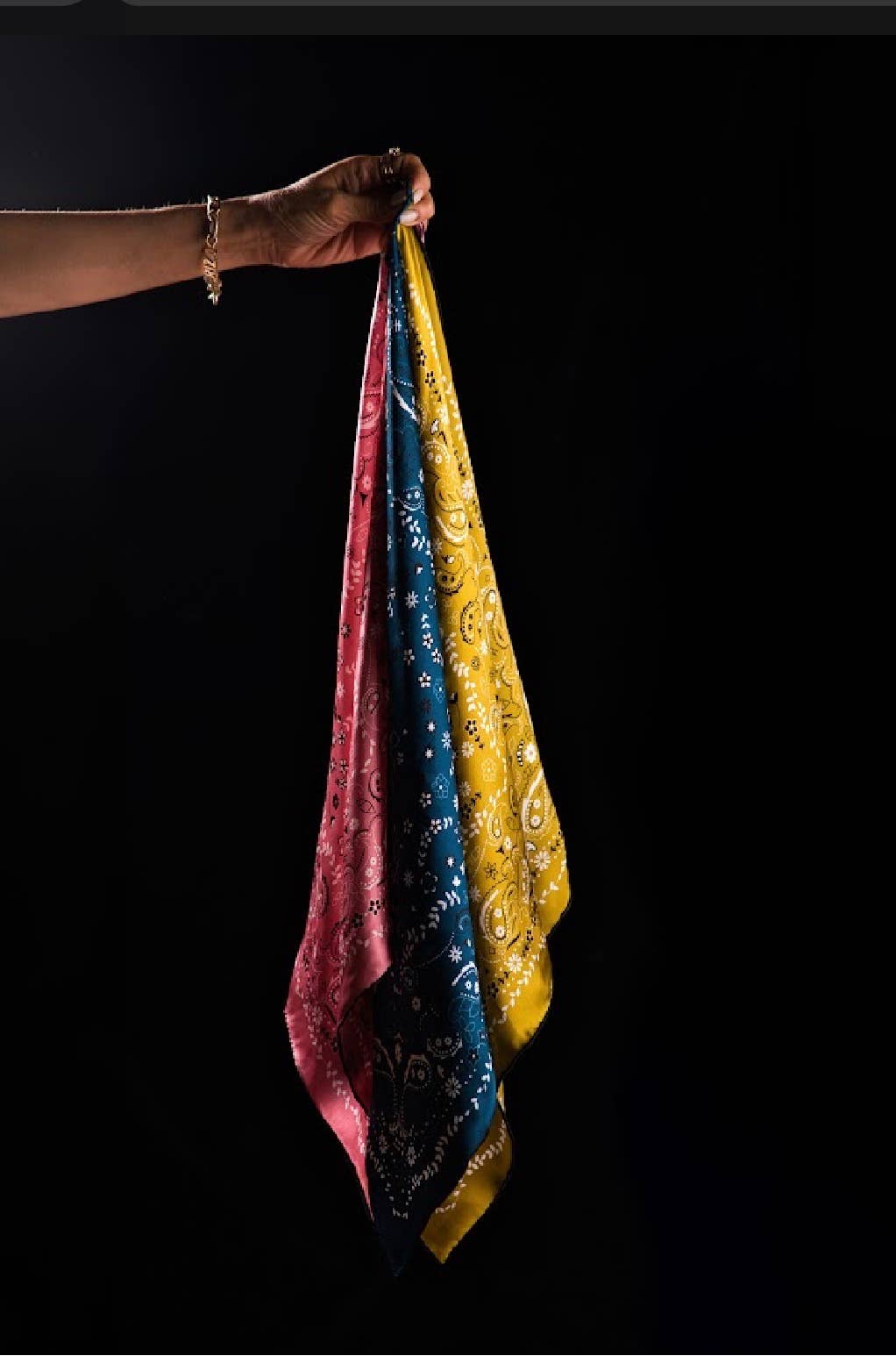 Mulberry Silk Paisley Bandana -Double-Sided Scarf
