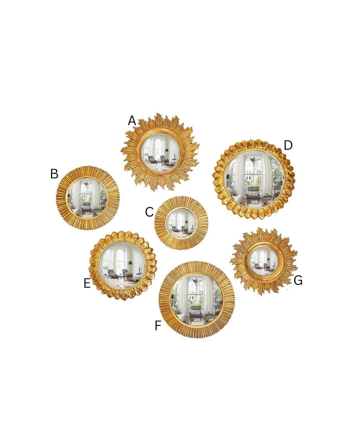 Gold Leaf Sunburst Mirror