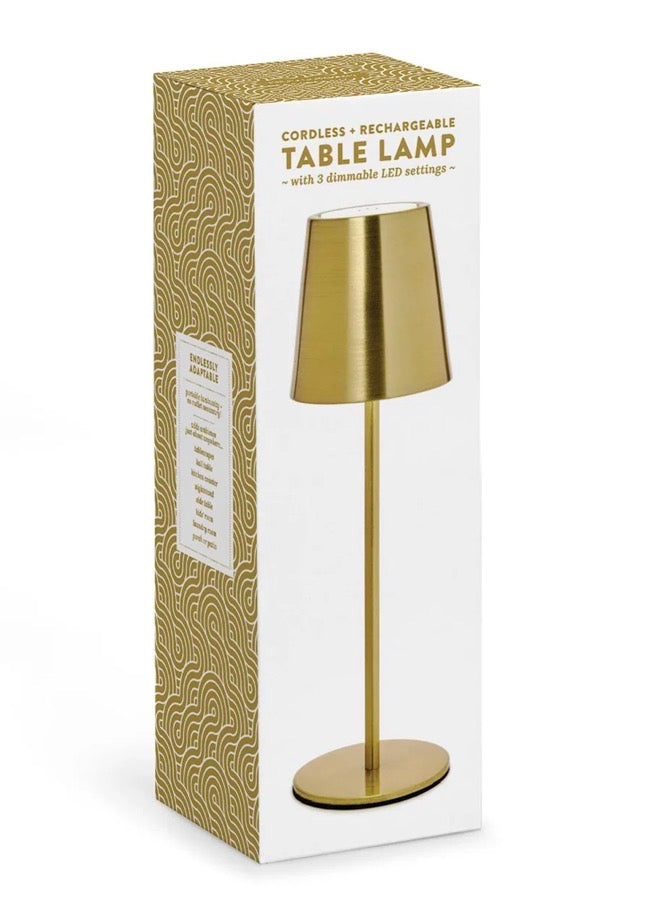 Mini Gold Cordless LED Lamp in Gift Box