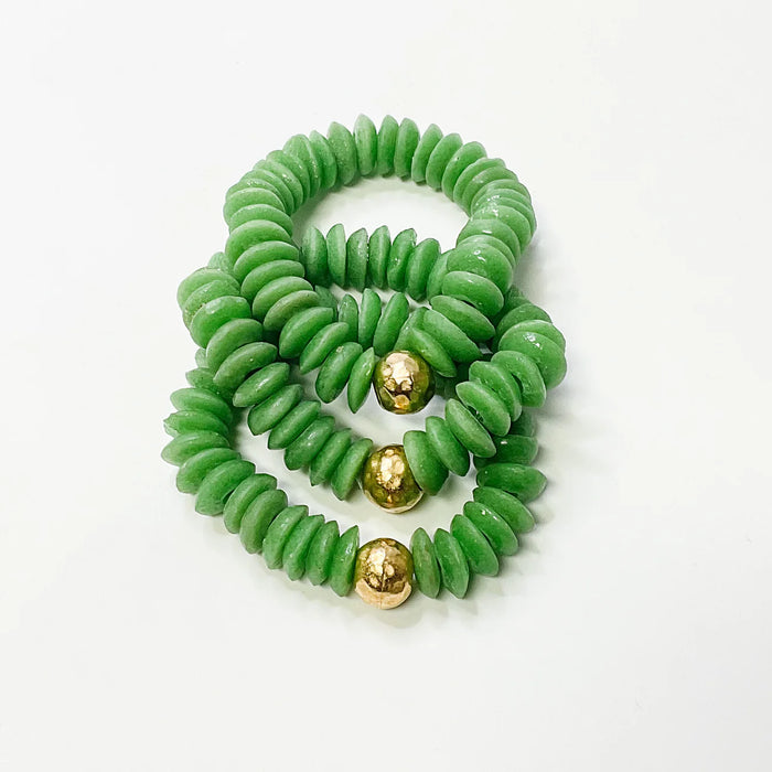 Heishi Clay Bracelet in Matcha