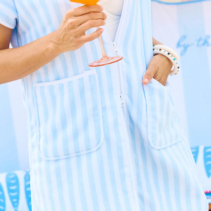 Blue Stripe Swimsuit Cover Up