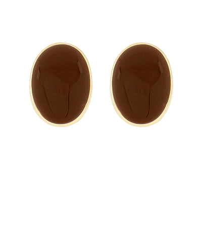 Mocha Enamel Studs
