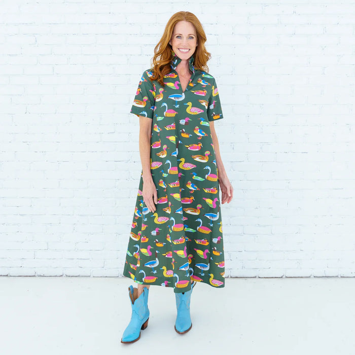 Caryn Lawn Georgia Duck Dress Olive