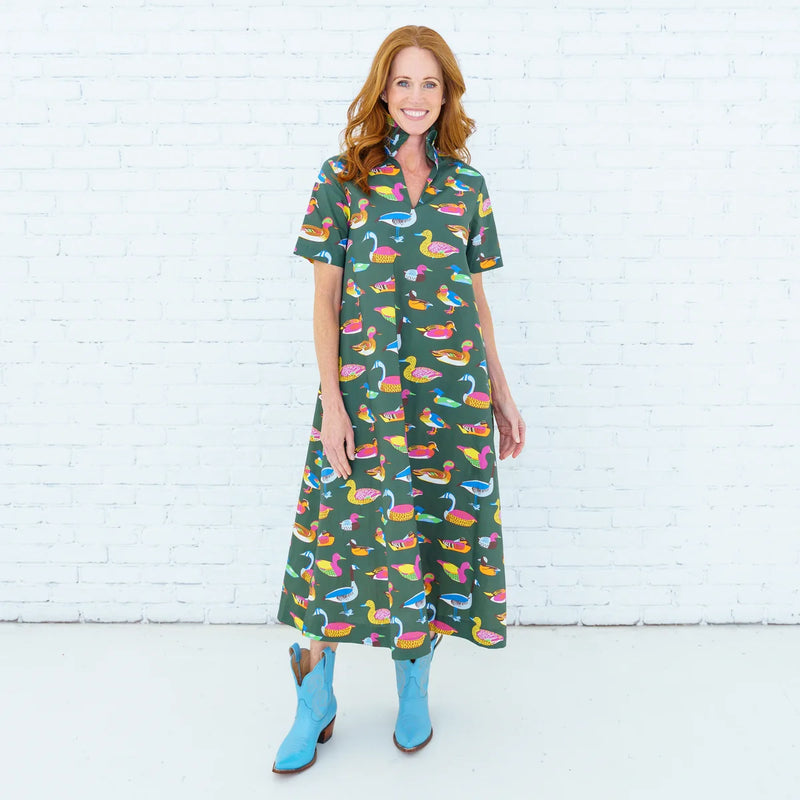 Caryn Lawn Georgia Duck Dress Olive